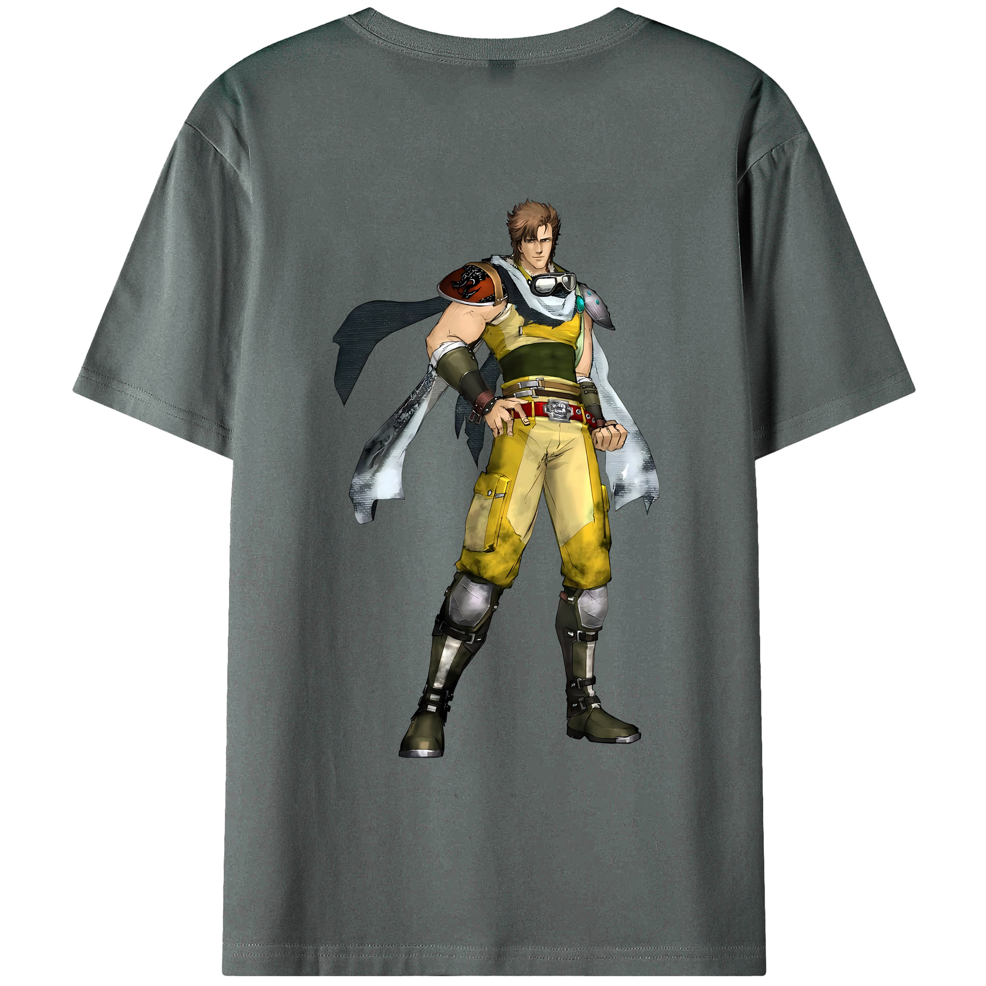 （画像用） 北斗の拳 Fist of the North Star 綿100％ メンズ半袖Tシャツ（バックプリント） 通気性